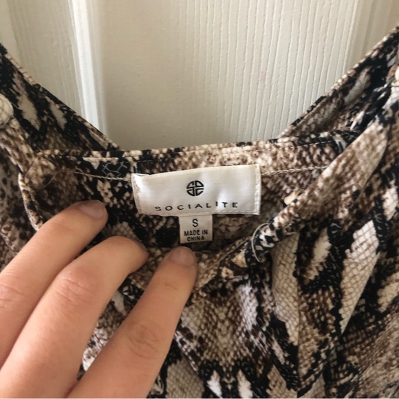 Socialite Snakeskin Print Midi Dress - Picture 9 of 9